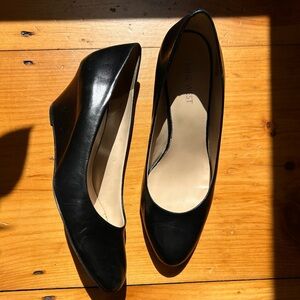 Nine West Black Wedge Heel